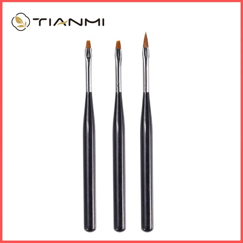 

Ручка для ногтей с плоским кончиком, профессиональный цветной держатель для гель-лака TIANMI, 3 шт./компл.