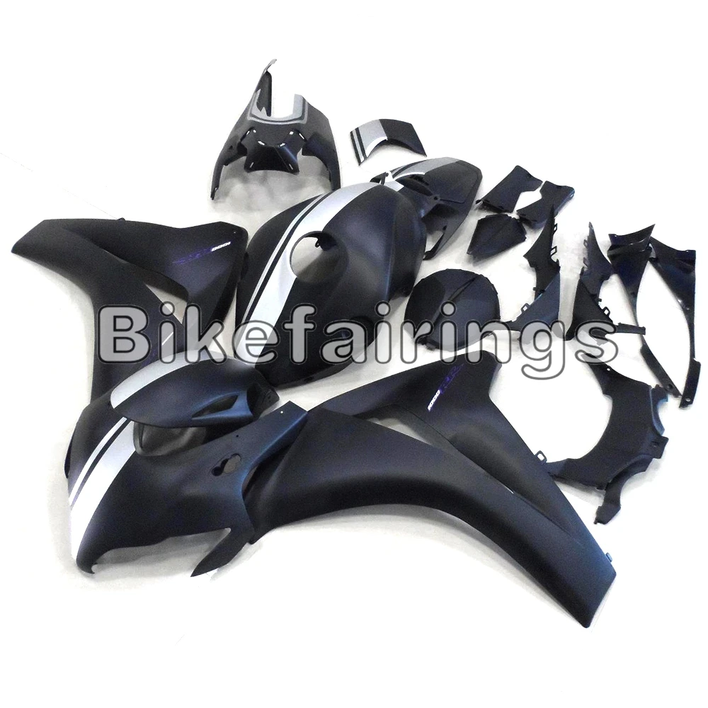 Матовый черный с серебряным кузовом для Honda CBR1000RR2008 2009 2010 2011 пластиковые