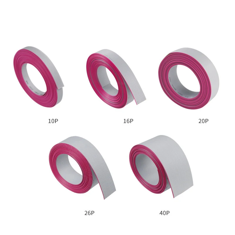 Плоский кабель 1 метр 6P/10P/12P/14P/16P/20P/40 P плоский 27 мм 6/8/10/16/20/40 Pin 28AWG провод для