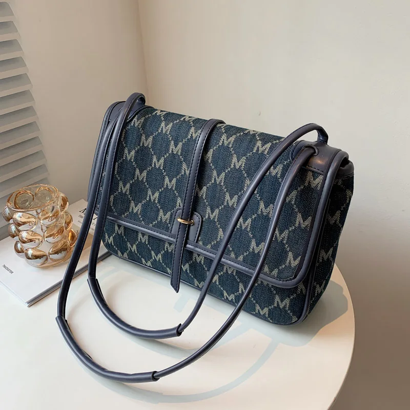 

Женская сумка через плечо 2021, брендовая дизайнерская сумка с новой модной текстурой, вместительная сумка-мессенджер через плечо, модная жен...