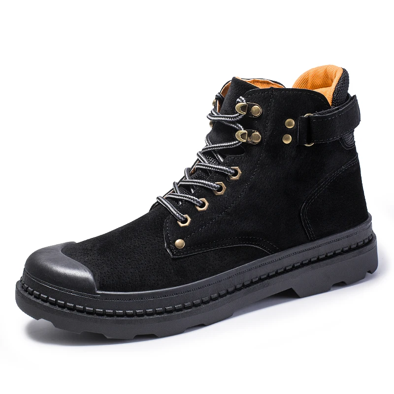 Зимние мужские Ботинки martin Теплая мужская обувь с хлопковой подкладкой зимние
