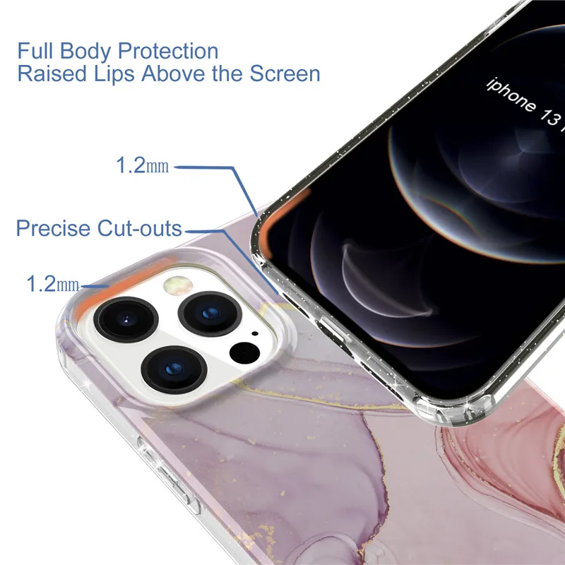 Чехол для Телефона iPhone 12 Pro 13 Max с цветочным рисунком и радужными волнистыми