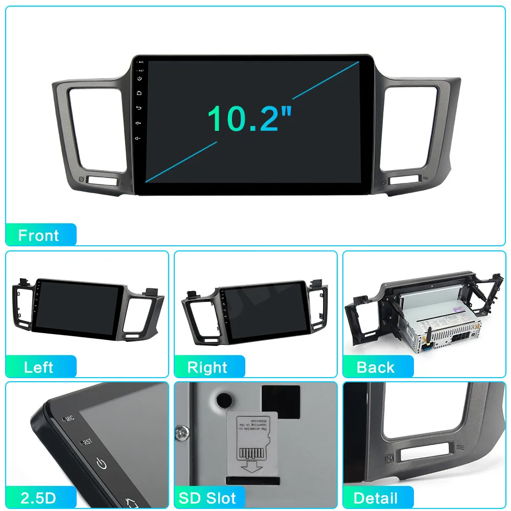Автомагнитола RoverOne для Toyota RAV4 2013 2014 2016 2017 Android 10 автомобильное радио с GPS стерео