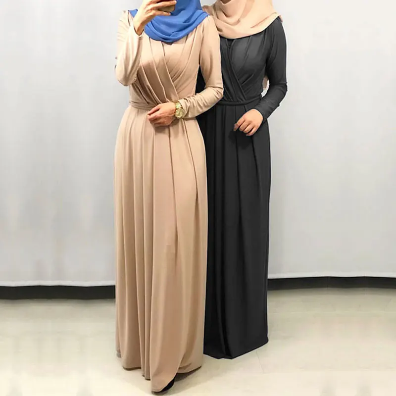 Плиссированные Женские Платья-макси Abaya, турецкий Дубай, скромная хиджаб/кафтан, длинное платье, Турецкая Марокканская одежда для мусульман...