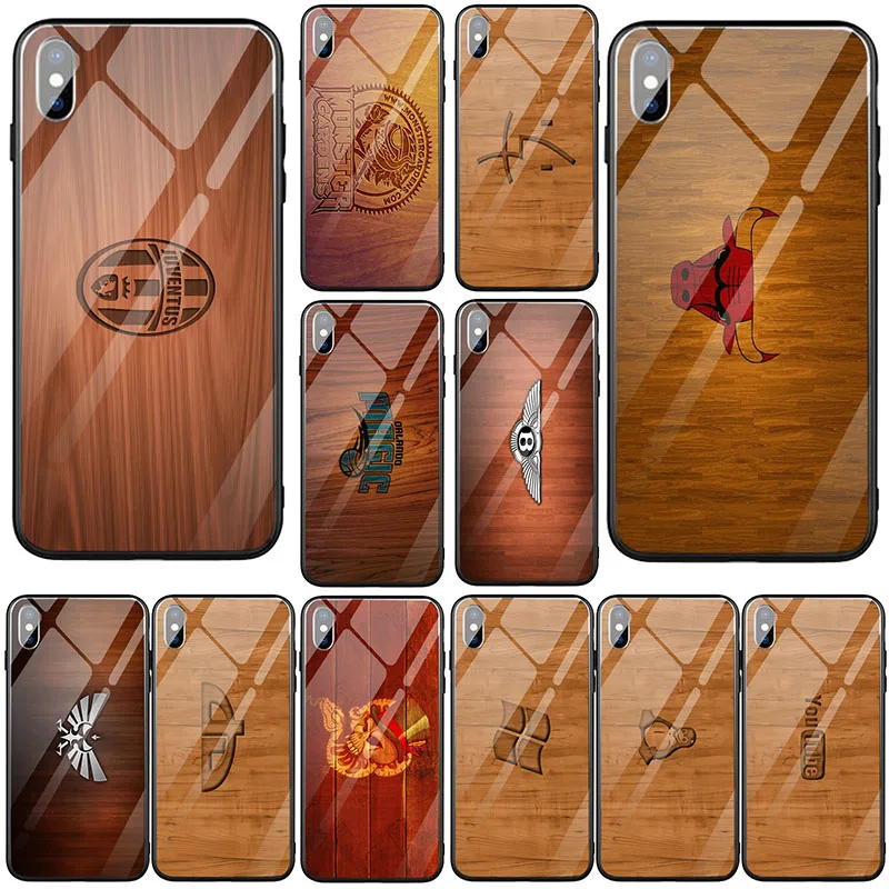 Чехлы с резьбой по дереву чехлы для телефонов из закаленного стекла iPhone X XR XS 11 Pro