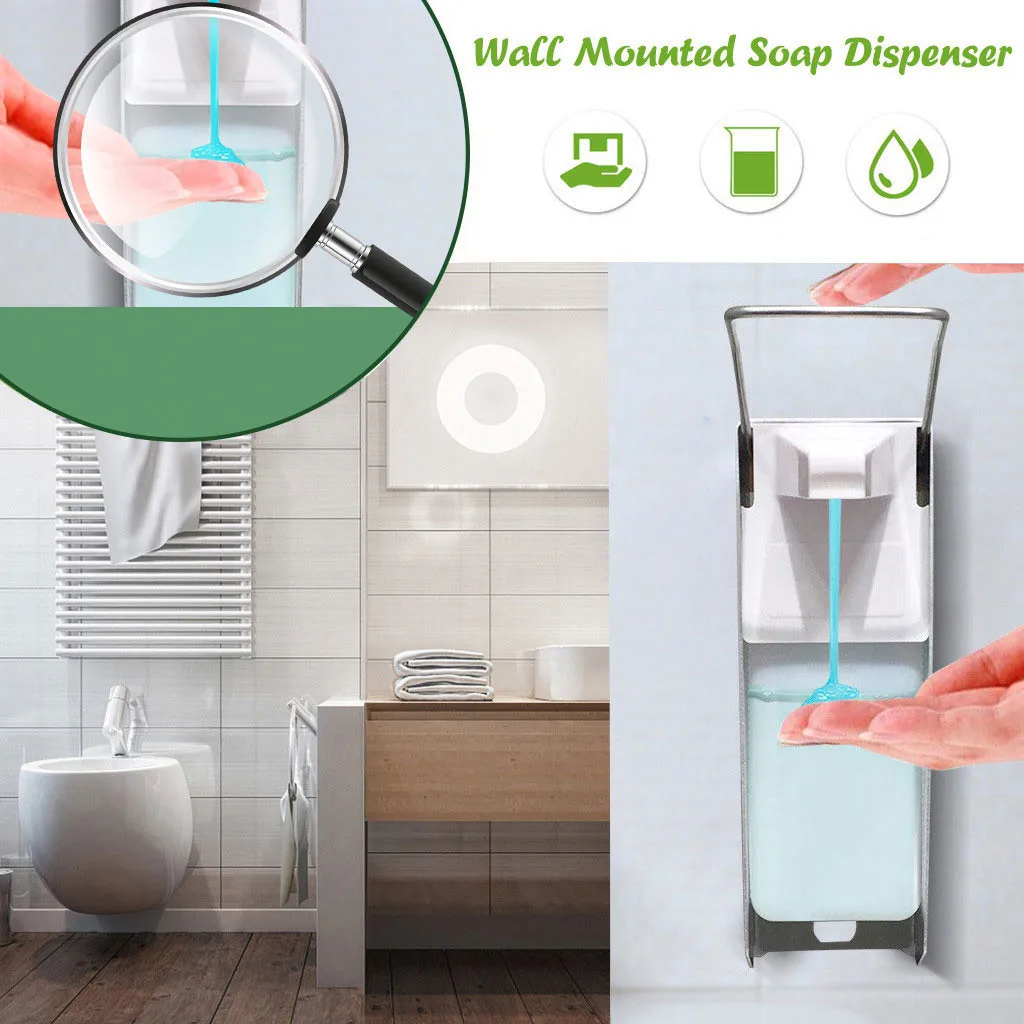 

500ML Hand Disinfection Machine Press Type Soap Dispenser Wall-mounted Sensor Liquid Hand Sanitizer Disinfection Household Z0611