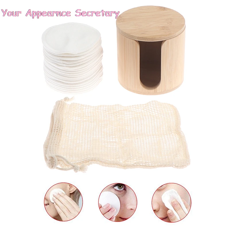 

1Set Makeup Remover Pads Reusable Cotton Bamboo Fiber Pads Nursing Skin Cleaning