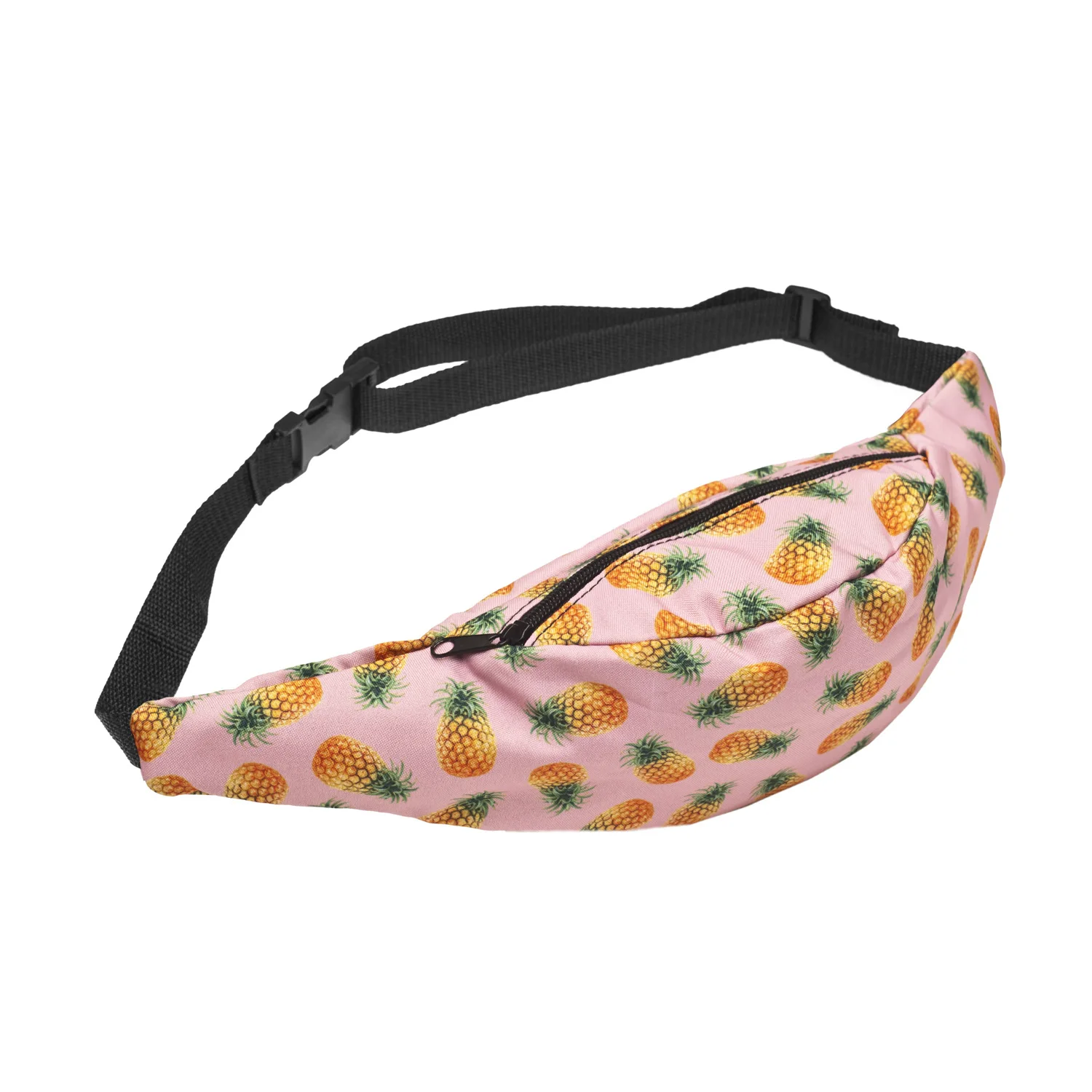 Поясные Сумки с 3D принтом розового ананаса регулируемый пояс для женщин улицы
