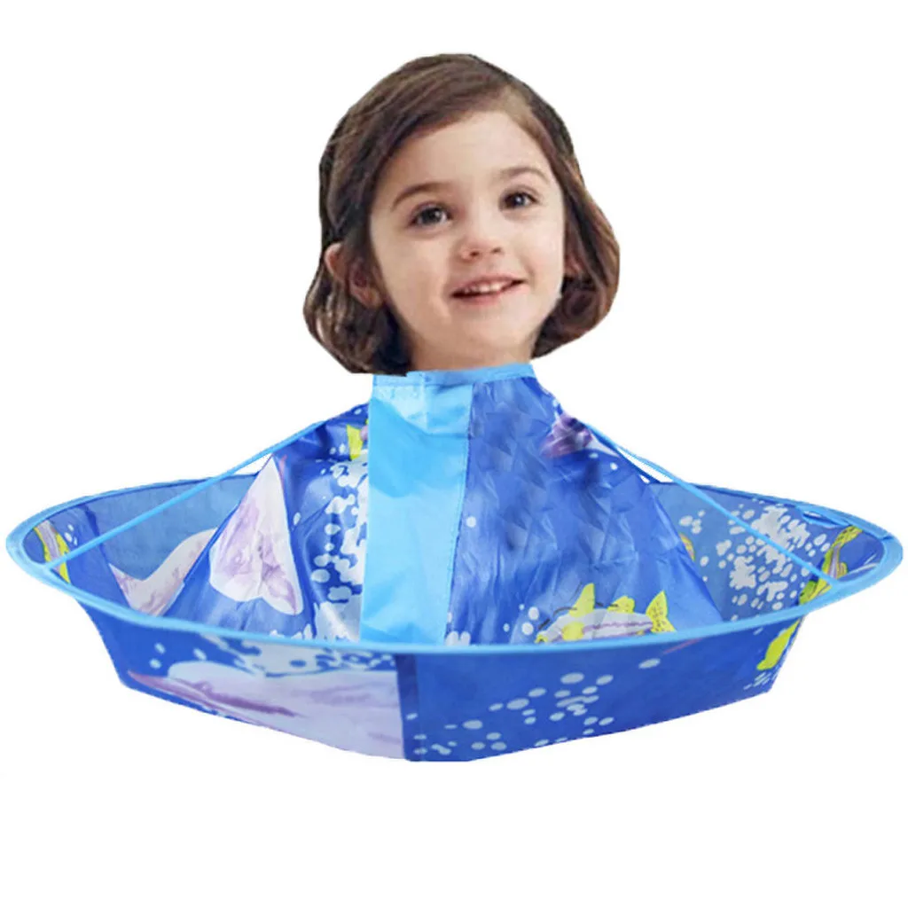 

1PC Kids Hair Cutting Cape Boy Hair Cutting Cape Gown Hairdresser Barber Apron Hairdressing Children Suitable for 5-10-year