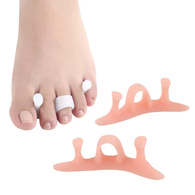 

2pieces=1pair Toe Hallux Valgus Overlap Corrector Pad Hammer Thumb Cushion Separation Curved Deformed Pedicure Tools Feet Care