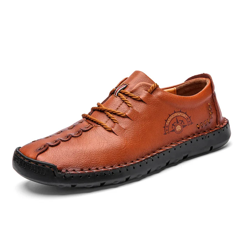 

New Men's Shoes Trendy Large Size Shoes Men's Outdoor Casual Leather Shoes Microfiber Casual