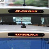 carbon fiber rear braking light decoration cover stickers case for suzuki vitara car styling additional brake lights sticker