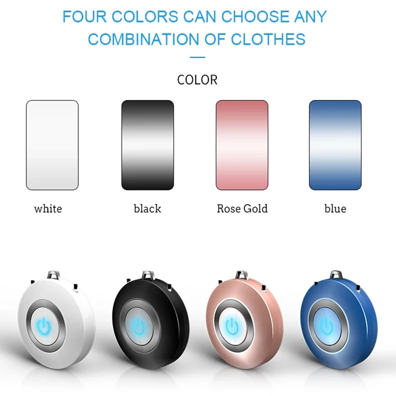

Wearable Air Purifier Necklace Mini Portable USB Air Cleaner Negative Ion Generator Low Noise Air Freshener Purifier Necklace