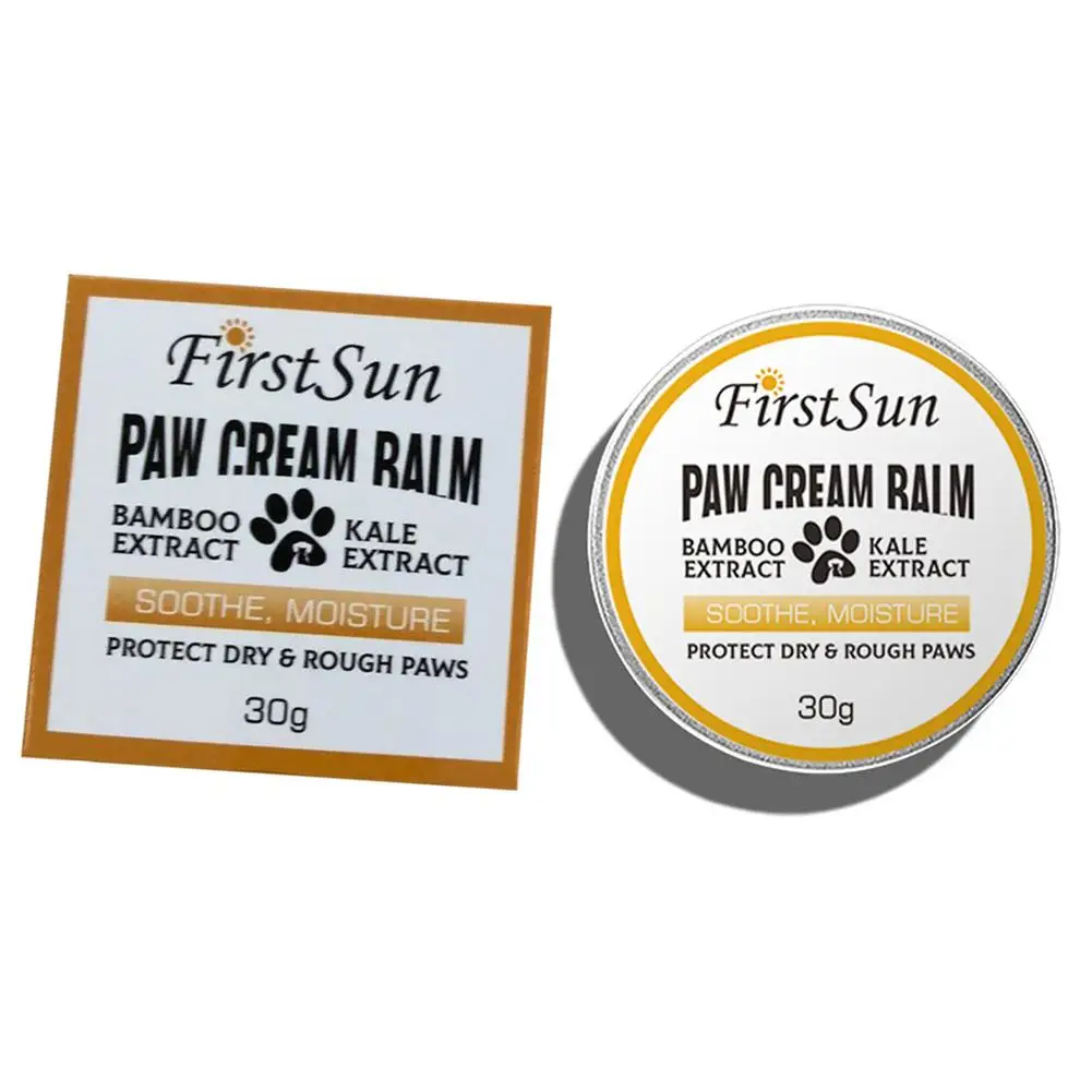 

Dog Paw Balm - 30g Pad Relief Soother Moisturizer Protection Wax - All Weather Foot Butter Heals Repairs - Paws Noses From Heat