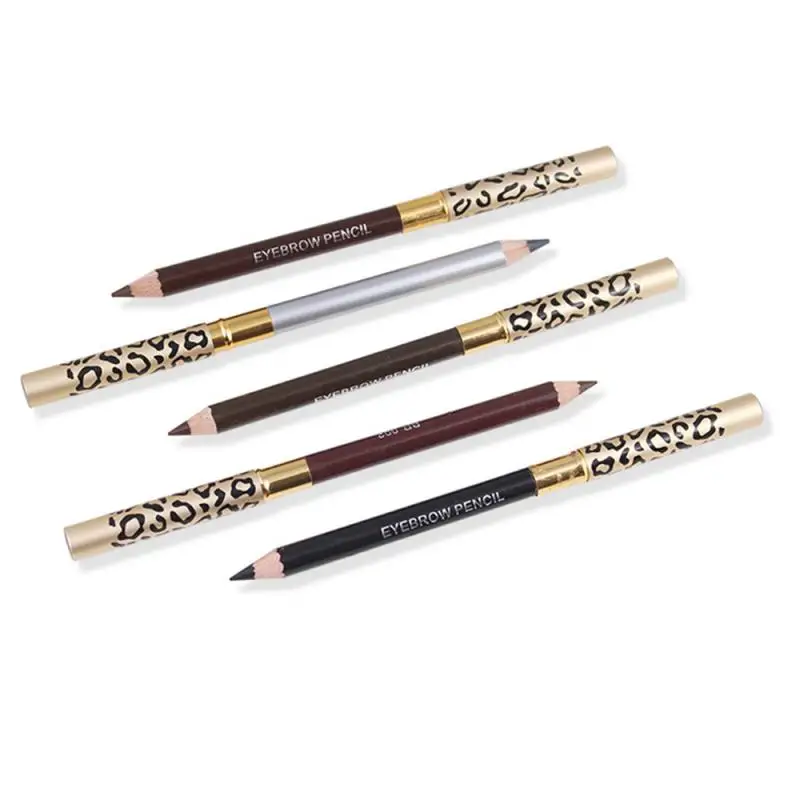 1 шт. Леопардовый женский карандаш для бровей водонепроницаемый черный глаз