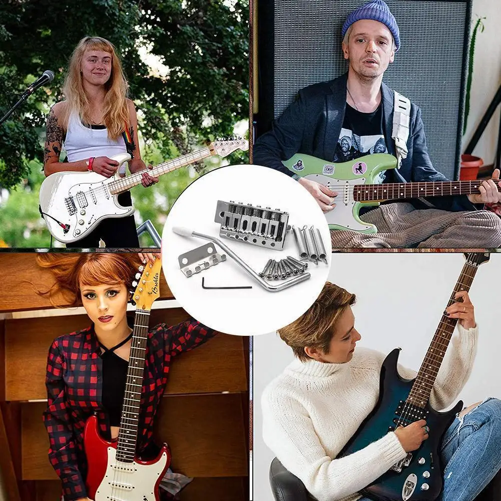 

6 струн для электрогитары, сингл, Поворотный мост для Strat Sq Guitar St Accessories L9c0