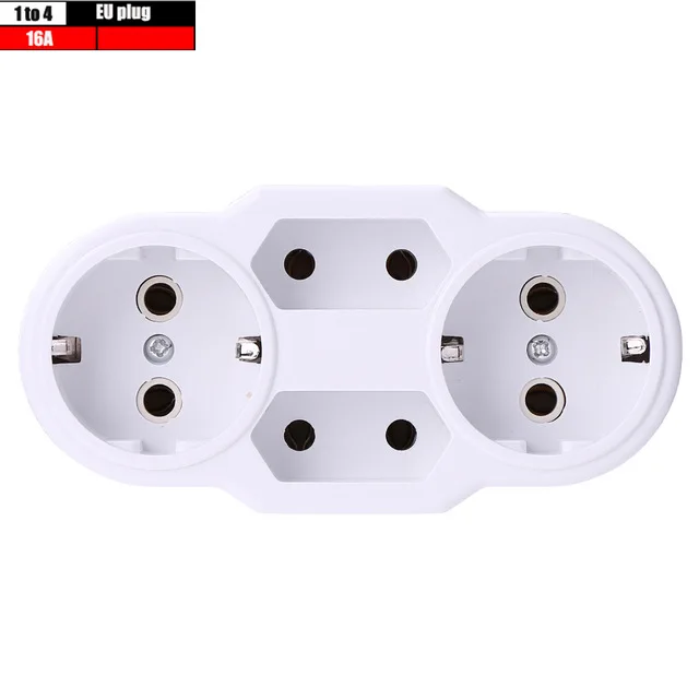 Европейский адаптер для конвертации штепсельной вилки от 1 до 2 3 t 4 способа ЕС