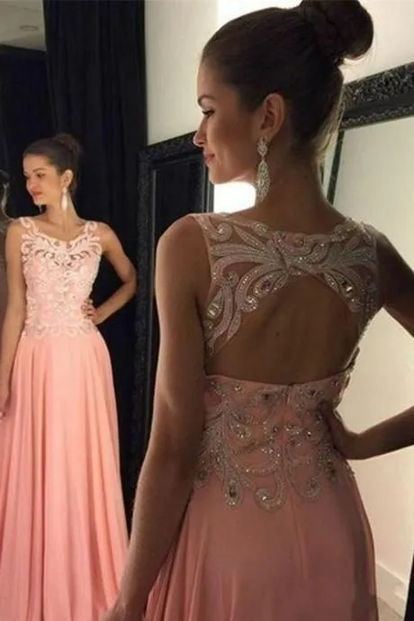 

Ретро стиль, круглый вырез, длинные розовые вечерние платья с бисером с карманами пол Длина трапециевидной формы на молнии сзади торжествен...