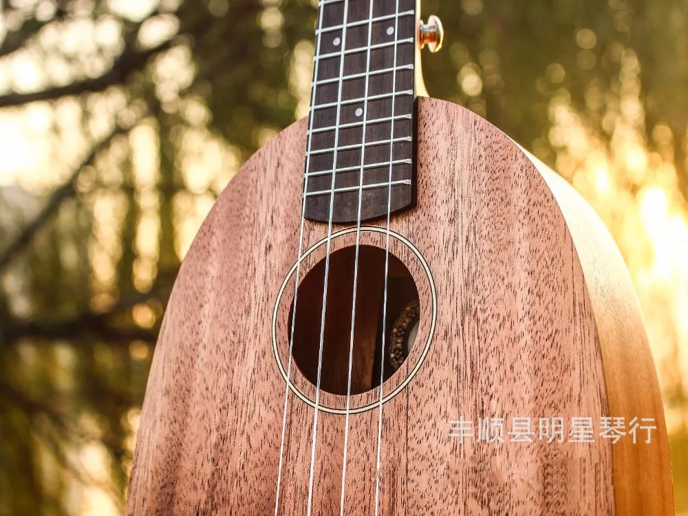 Укулеле концертная 23 дюймов электрическая гитара ананаса 4 струны Ukelele Guitarra ручной работы дерево красное дерево Музыкальные инструменты Uke