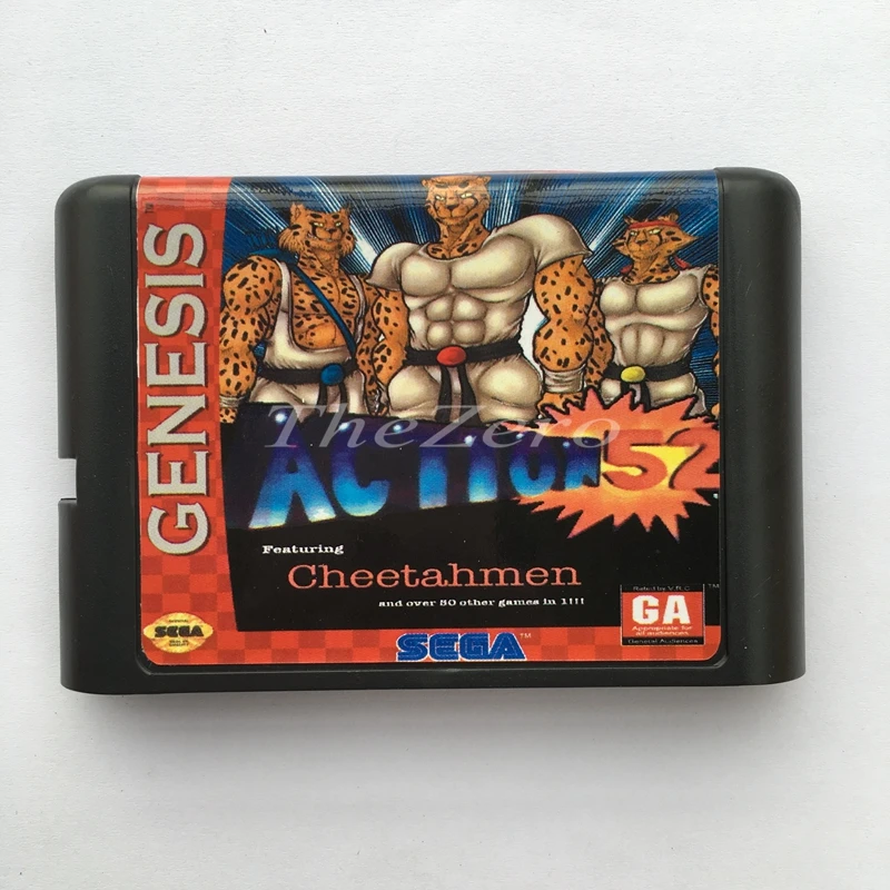 Действие 52 EU/японский оболочка для 16 бит карточная игра Genesis Системы Sega игры Mega Drive