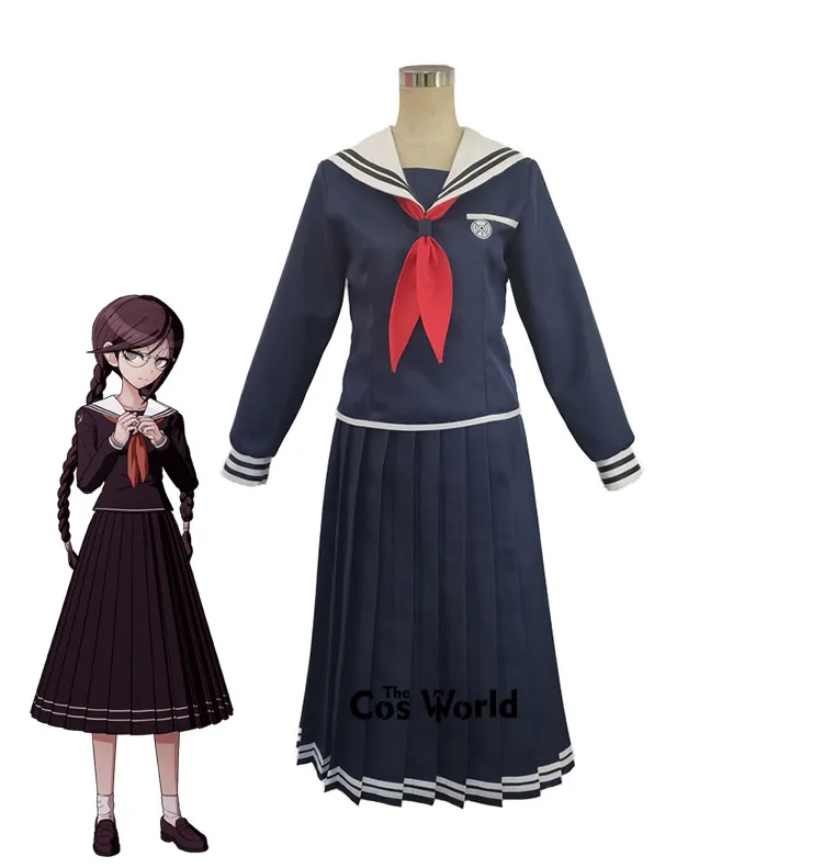 Danganronpa Fukawa Touko школьная форма костюм моряка Топы платье наряд игры Косплей