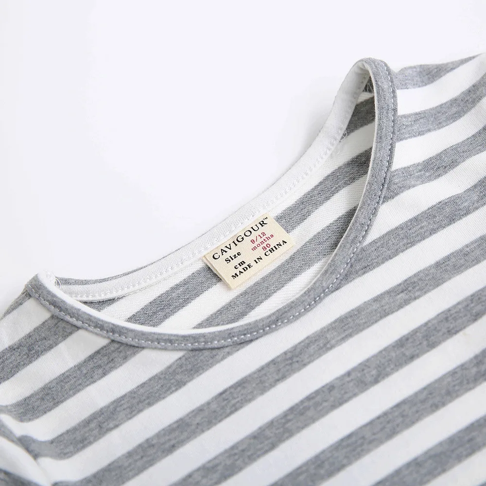 Fashion children's clothing girl dress baby long sleeve striped printed cotton pleated casual sports style белое платье 50 |