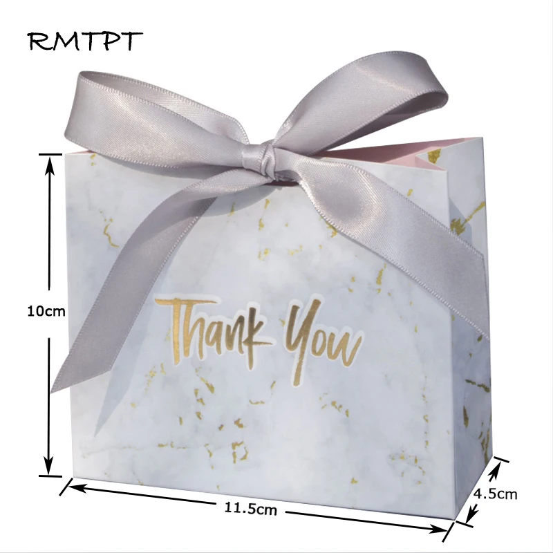 

New Creative Mini Grey Marble Gift Bag Box for Party Baby Shower Paper Chocolate Boxes Package/Wedding Favours candy Boxes
