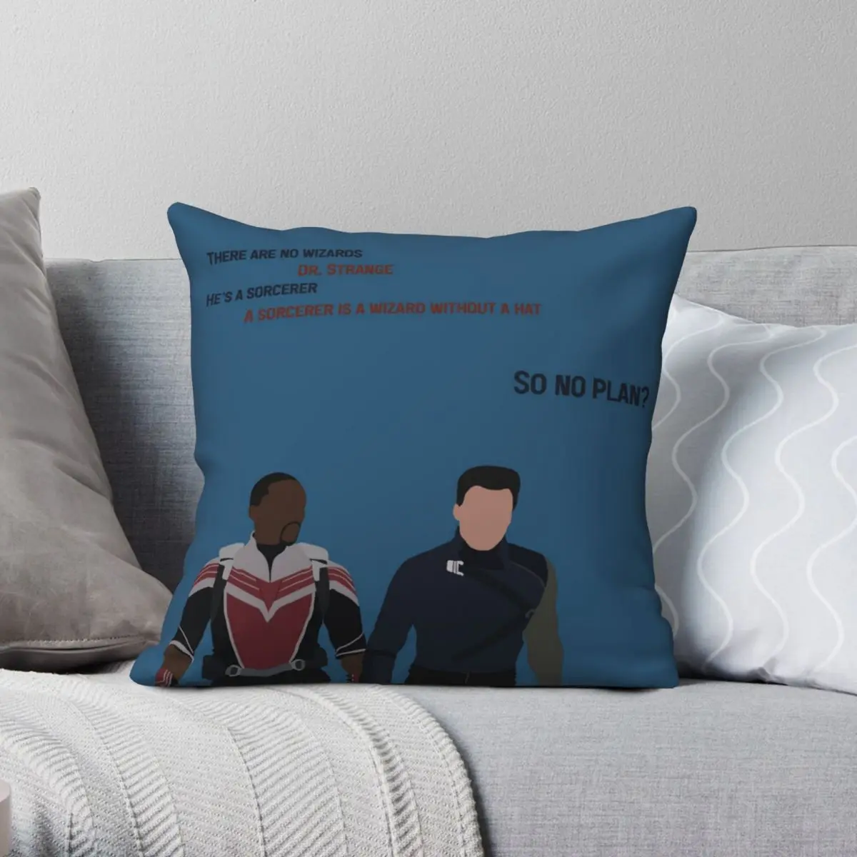 

Sam And Bucky Square Pillowcase Polyester Linen Velvet Creative Zip Decor Throw Pillow Case Sofa Seater Cushion Cover