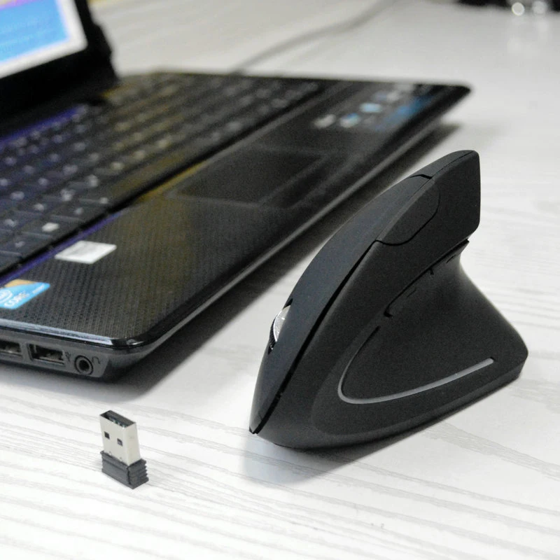 1600DPI левосторонняя эргономичная Вертикальная беспроводная мышь компьютерная игровая мышь 5D USB оптическая мышь для ноутбука ПК игра