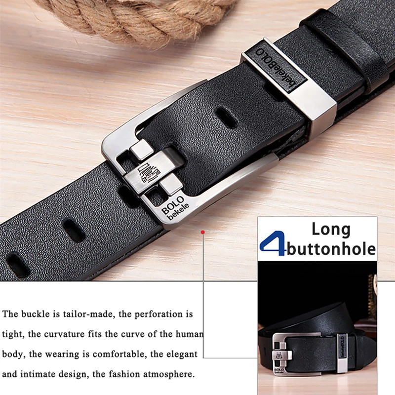 Ремень мужской из натуральной воловьей кожи роскошный винтажный дизайнерский