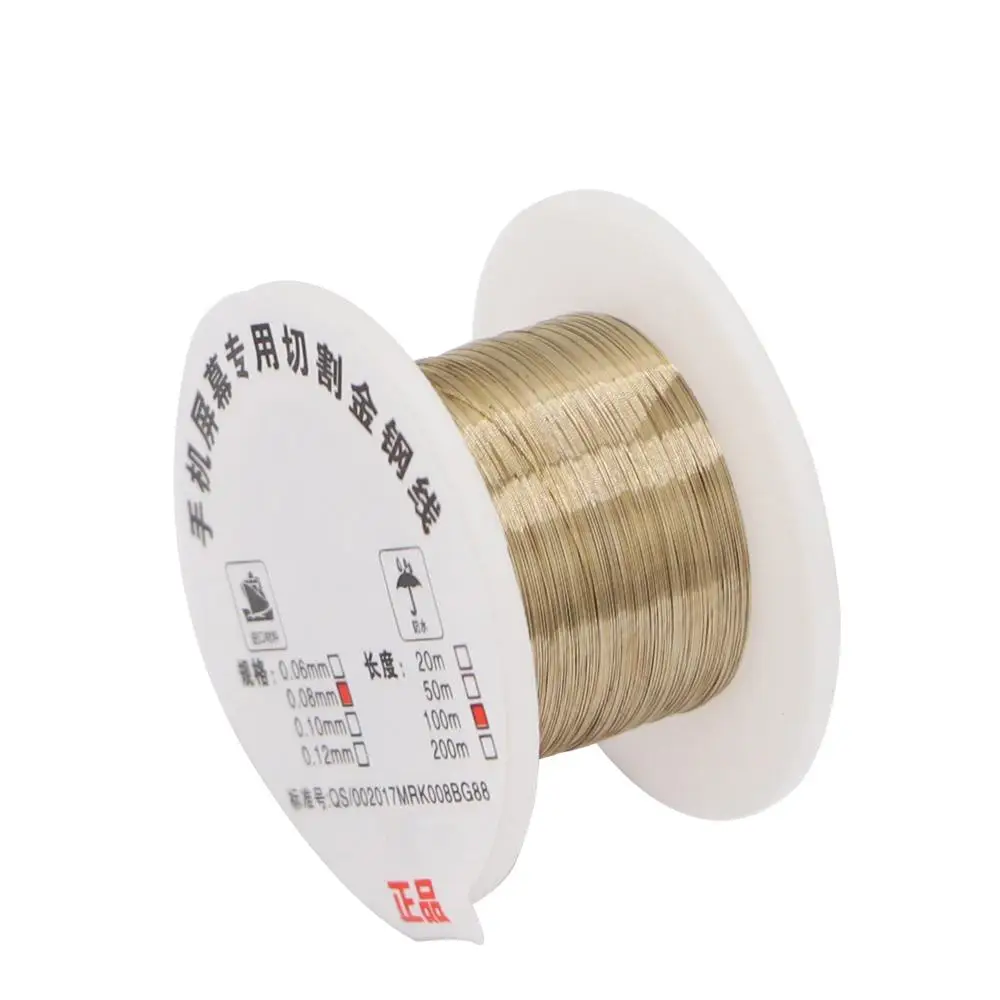 0 08 мм линия молибденовой резки из сплава ЖК-экран отдельный провод для iPhone iPad Samsung