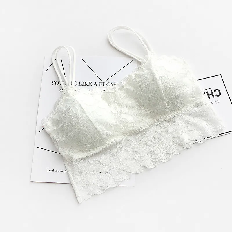 

Sexy Lace Bralette Tube Tops Bandeau Summer Women Lace Bra Tanks Crop Tops Bandeau Girl Vest Underwear