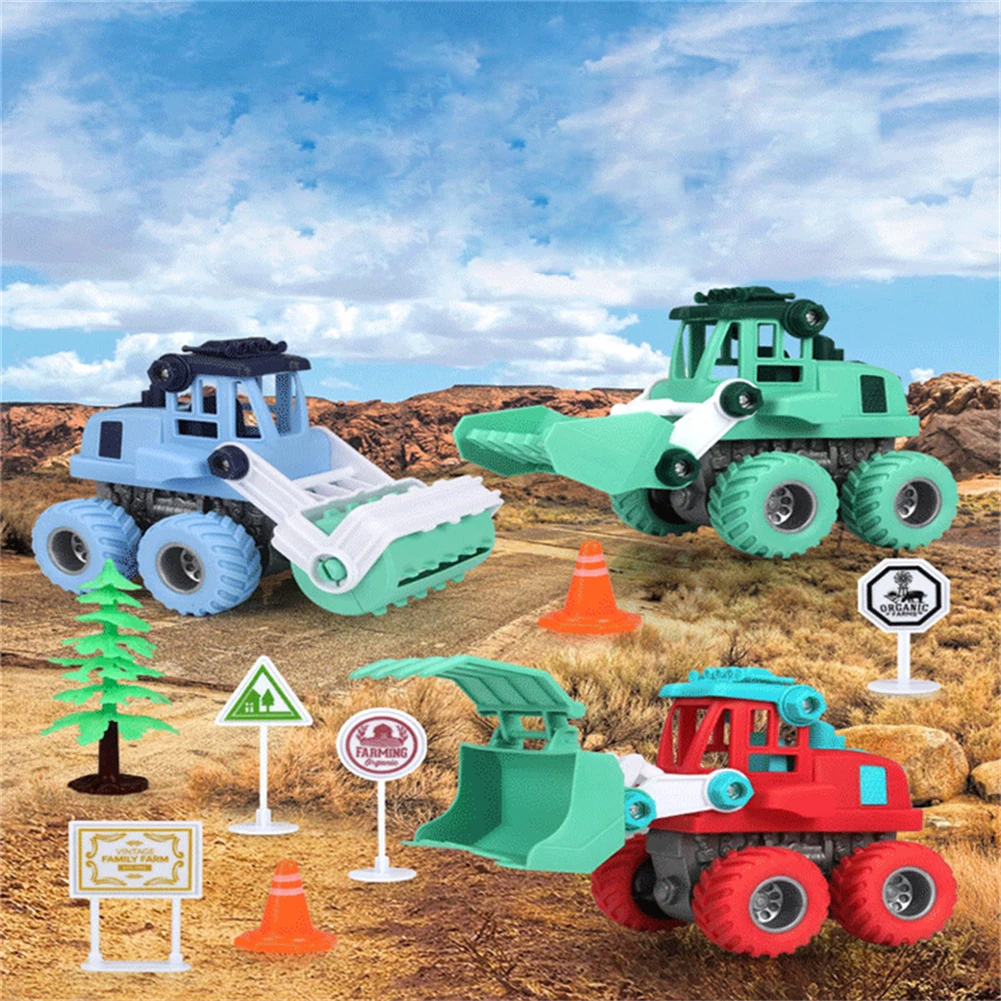 

Четырехколесный привод, двойная инерционная трюковая игрушка, фермерский автомобиль, бульдозер, трюковое вращающееся инженерное транспор...