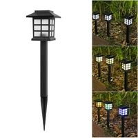 2pcs outdoor solar power lawn lamp i%d1%8065 waterproof garden fence landscape landscape yard garden light lighting decoration
