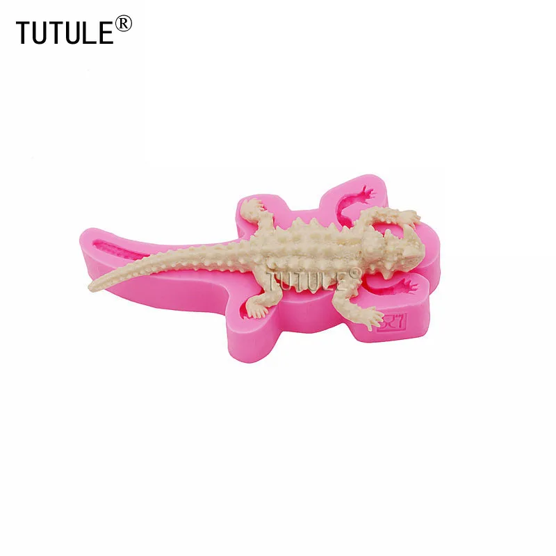 Силиконовая форма в виде ящерицы силикон торт конфеты глина животные готовка