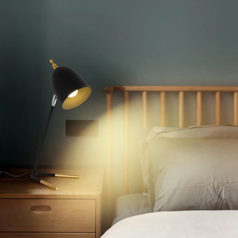 

Светодиодная настольная лампа, прикроватный ночник с кнопкой ВКЛ./ВЫКЛ., светильник для спальни, 7 Вт