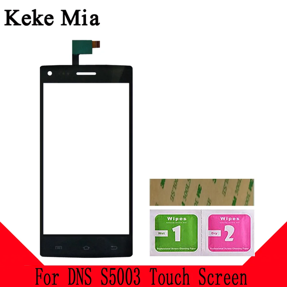 Black No Tools Keke Миа 4," для DNS S5003 сенсорный экран дигитайзер для S5003 Сенсорная панель Сенсорный экран сенсор Переднее стекло Бесплатный клей+ салфетки - Цвет: Black No Tools