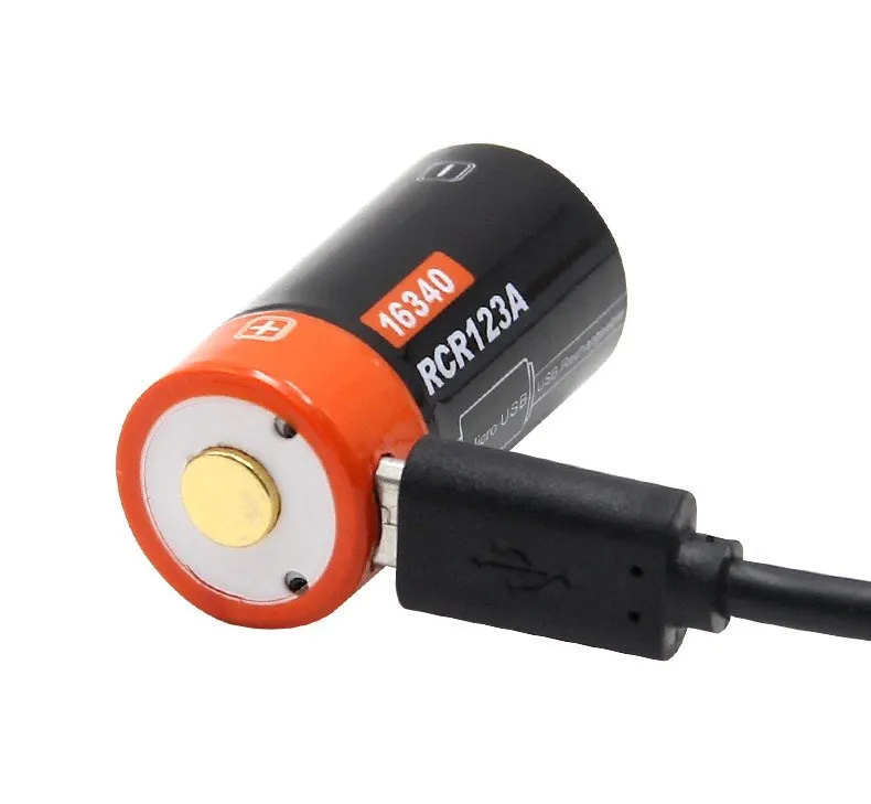 Doublepow 16340 литиевая батарея 3 7 V 650mAh яркий фонарик CR123A USB аккумуляторная