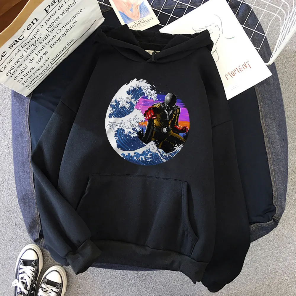 

One Punch Man Hoodie Fleece Spring Autumn Harajuku Clothes Tracksuits Hip Hop Womens Korean Fashion Personality Loose Sweatshirt