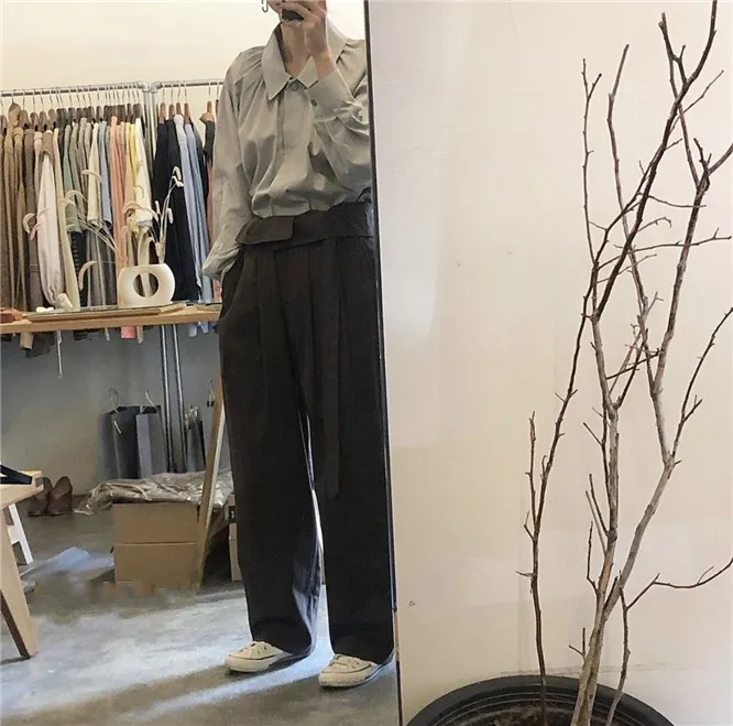 Женская шифоновая блузка рубашка с буфами на рукавах офисная весенняя|Блузки| |