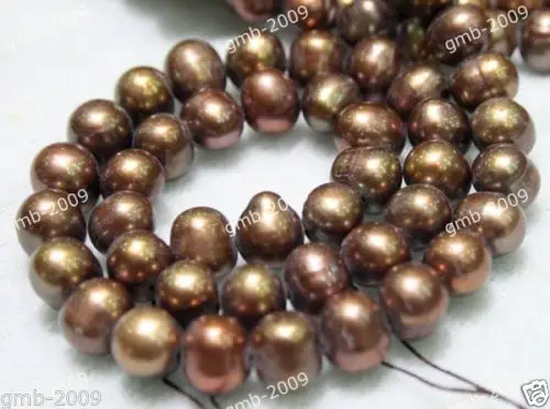 + 6-7 мм натуральный шоколадный Пресноводный Жемчуг Rondelle Свободные бусины 15 |