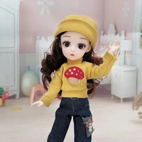 bjd doll 16 13 movable joints with fashion dolls clothes hat shoes 3d brown eyes baby doll diy toys accessoris for girls gift