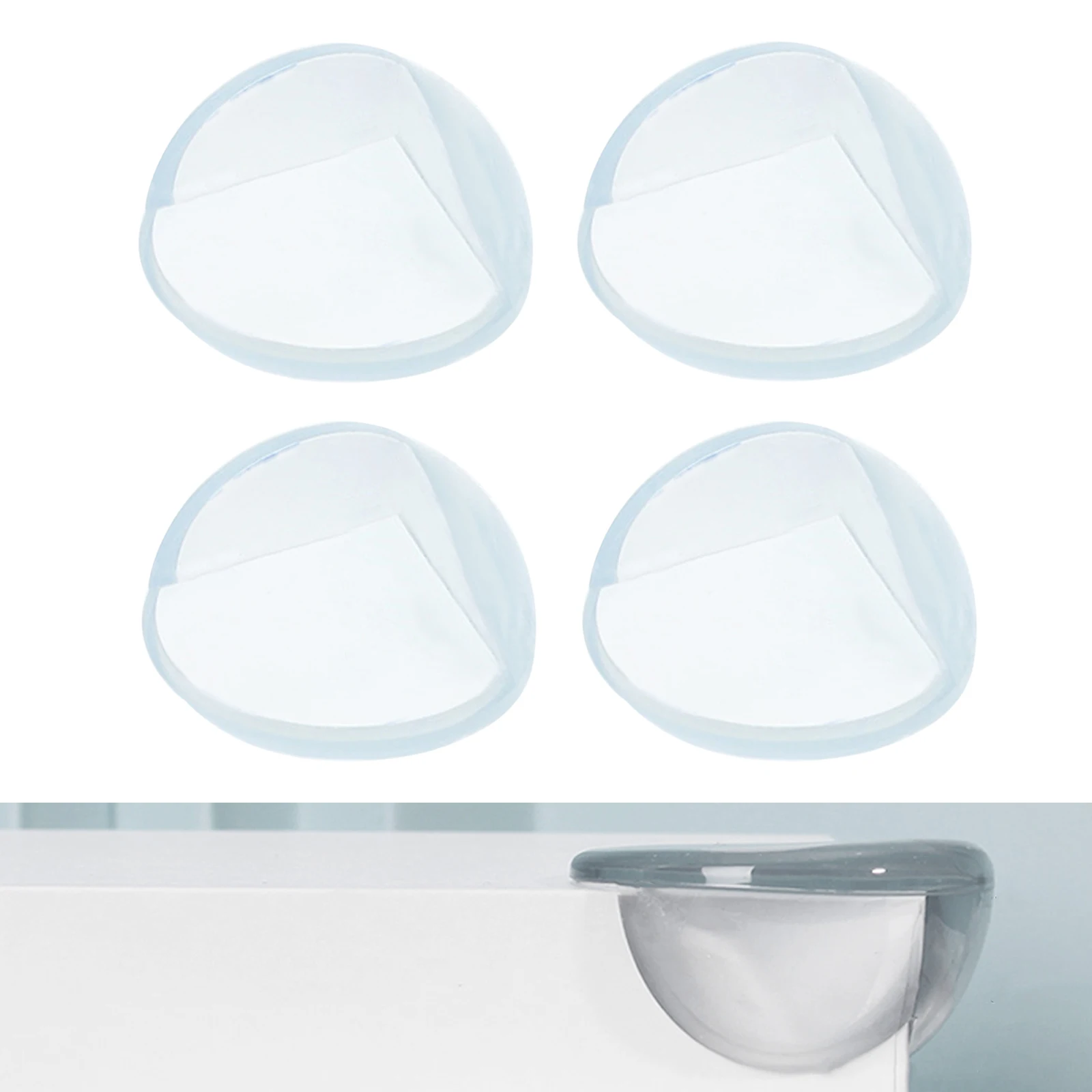 4Pcs Baby Safety Silicone Protector Table Corner Edge Cover Corner Guards Anticollision Edge round shape furniture decor