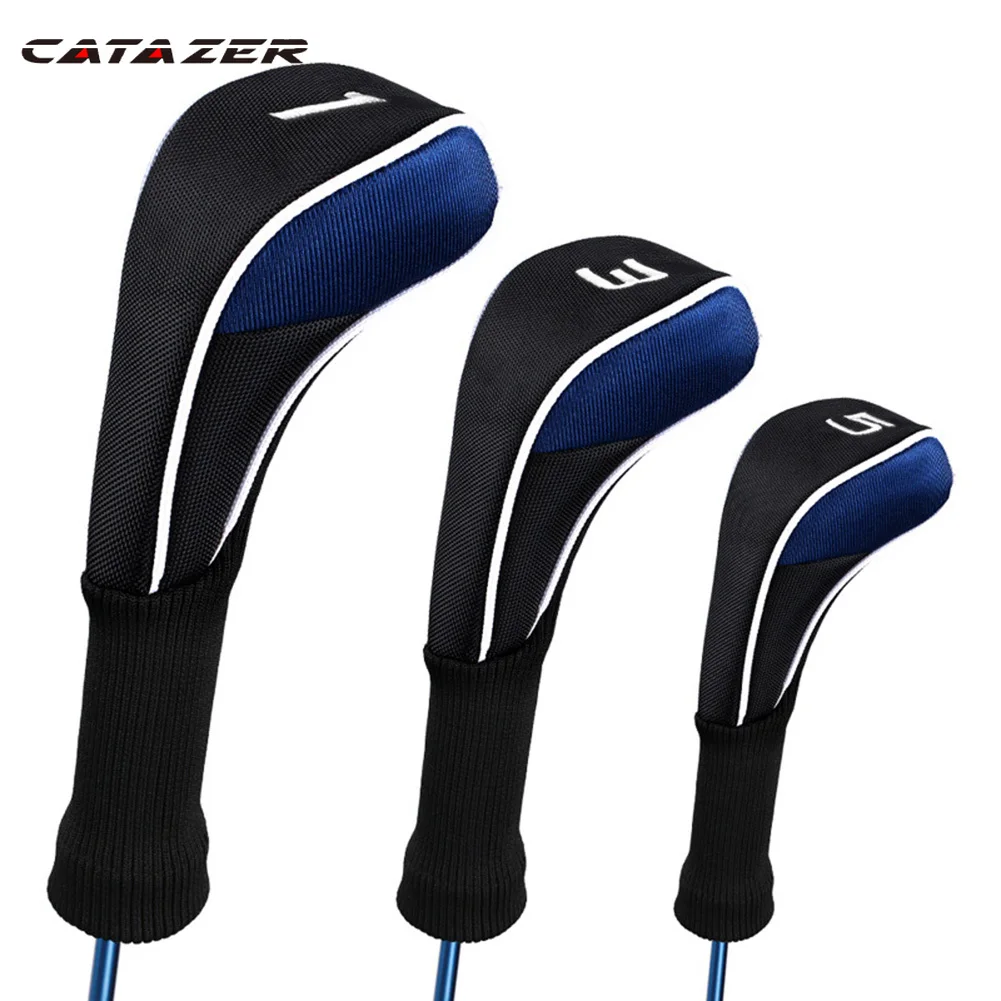 1 Set Golfs Clubs Headcovers Set Headcover Drivers Fairway Protective Covers Accessories