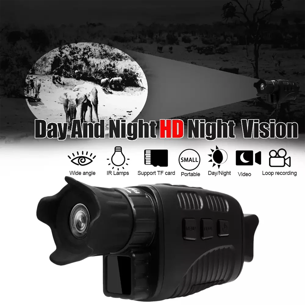 

Infrared Night Vision Device HD Digital Monocular Camera Security Investigation Surveillance for Outdoor Camping Bird Watching