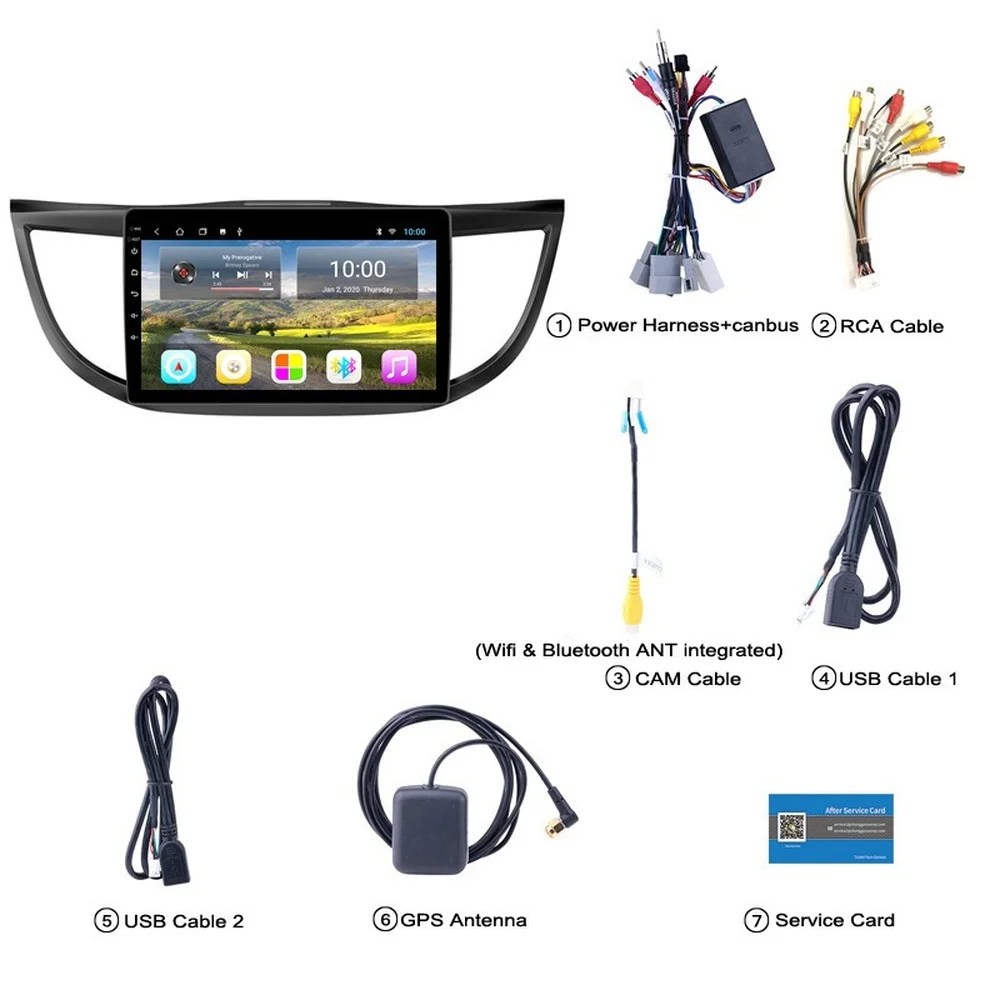 6G+128G Android 10.0 Автомобильный радиоплеер для HONDA CRV 2012- GPS-навигация с Wifi 4G BT DSP Mirror Link Backup Camera on.