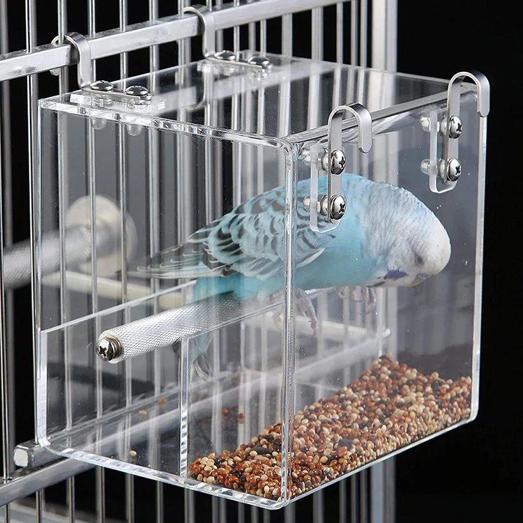 

Parrot Spill Proof Feed Box Bird Bird Feeder Box Parrot Food Container Bite Resistant Suitable for Small Birds Small Parrot
