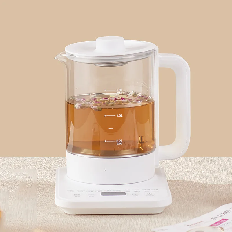 

1.8L Multifunction Electric Kettle Insulation Glass Health Pot Automatic Stew Pot Tea Maker 24H Reservation Slow Cooker