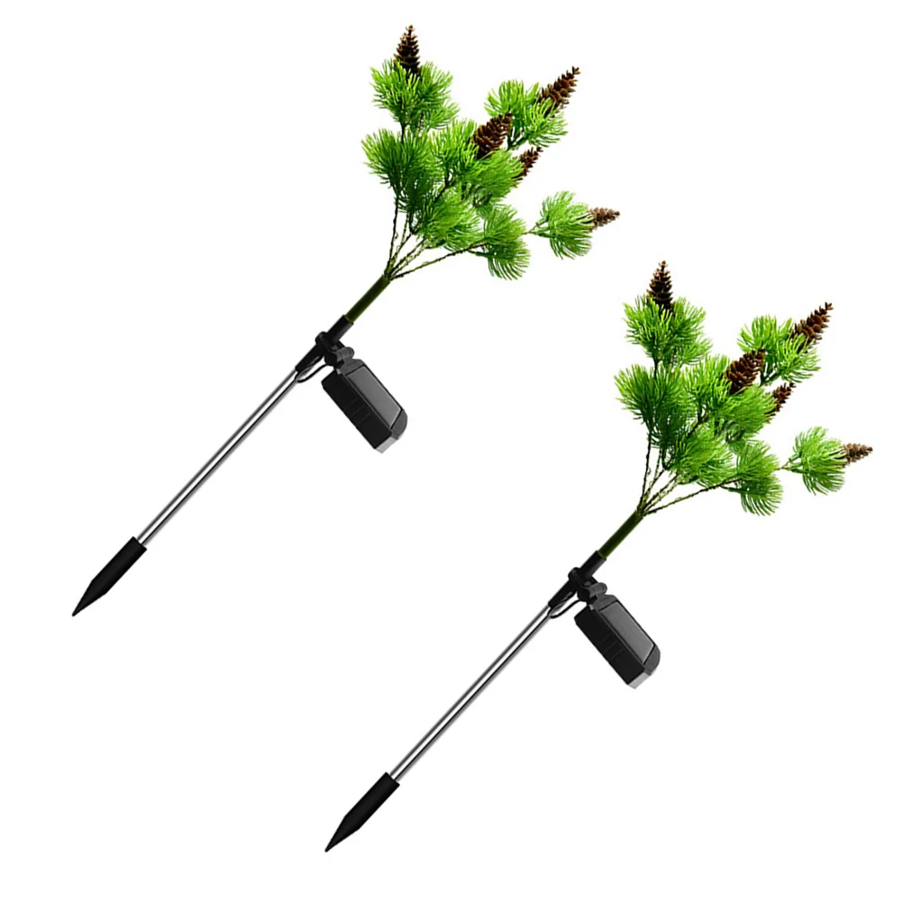 

2pcs Porch Lights Pine Cone Garden Solar Lights LED Lamps Waterproof Lamps