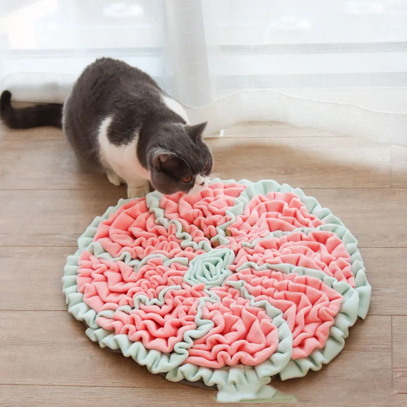 

2021 Pets Olfactory Pad Dog Training Consumes Energy Decompression Puzzle Slow Food Toys Blanket Miniature Dog Olfactory Pad